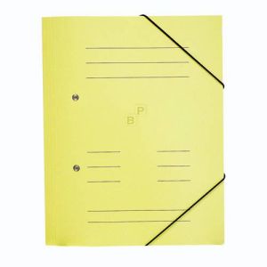 Fascikl prešpan sa džepom i gumicom, žuti