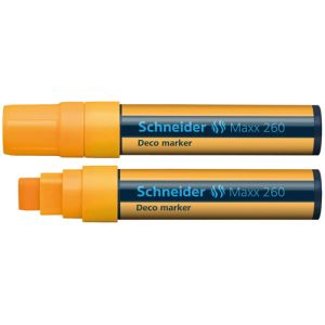 Flomaster Schneider, Deco Marker Maxx 260, tekuća kreda, 2-15 mm, narančasti