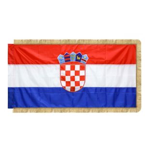 Zastava Republike Hrvatske 300x150 cm, s resicama, svečana, svila
