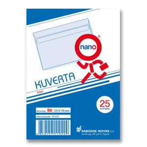 Kuverte 125x176 mm B6-5 latex, plave, 25/1