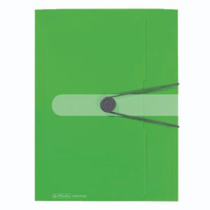 Fascikl s klapnama i gumicom PP A4, Easy orga to go, Herlitz, zeleni