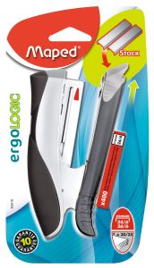 Stroj za spajanje Maped Ergologic 24/6 + spojnice 400/1, blister