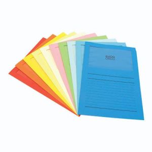 Fascikl kartonski L s prozorom, sortirane boje